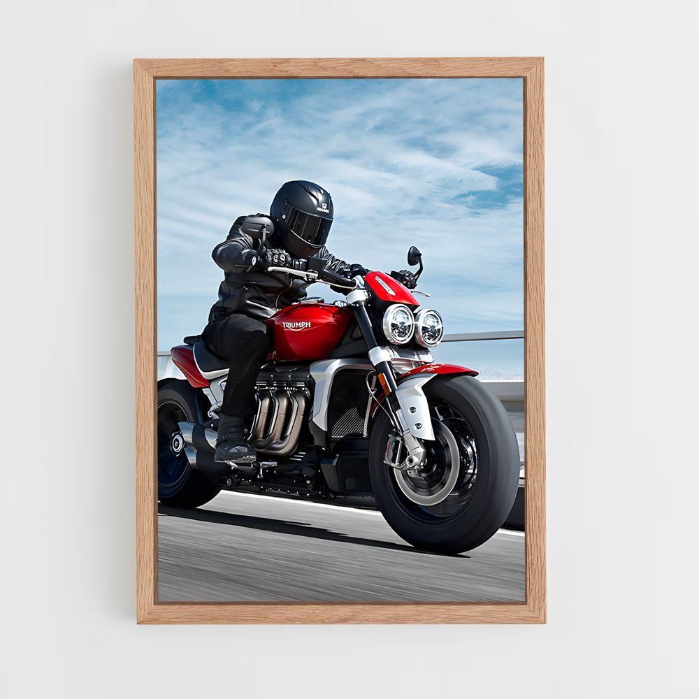 Poster Route en Rouge – affiche Triumph (vue 4)